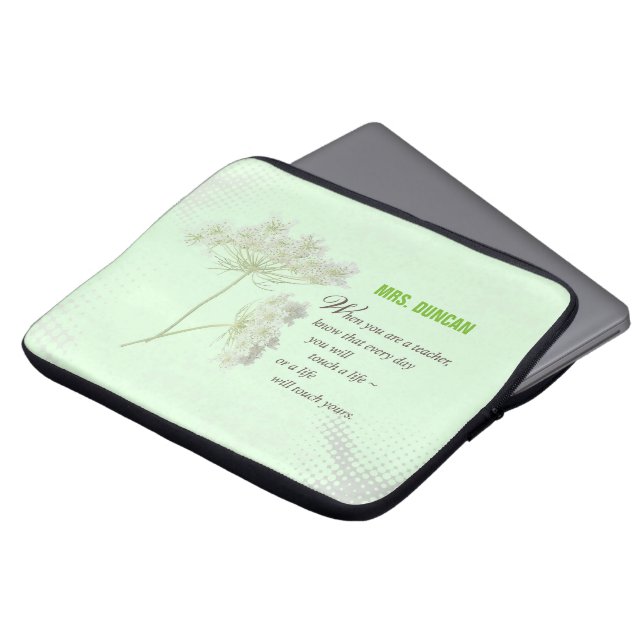 Personaliseer, Dank je Docent Dag Bedankt Laptop Sleeve (Voorkant top)