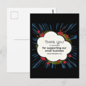 Personaliseer "Dank je" met "zappy" achtergrond Briefkaart (Voorkant / Achterkant)