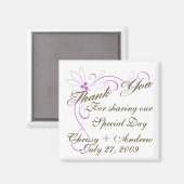 Personaliseer Dank u Bruiloft Favor Magnet (Voorkant / Achterkant)