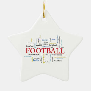 Personaliseer, dankt de Bus van het Football u in Keramisch Ornament