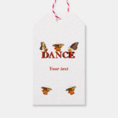 Personaliseer Dansbord met vlinders Cadeaulabel (Voorkant)