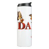 Personaliseer Dansbord met vlinders Thermosbeker (Gedraaid links)