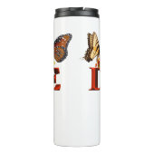 Personaliseer Dansbord met vlinders Thermosbeker (Achterkant)