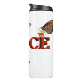 Personaliseer Dansbord met vlinders Thermosbeker (Geroteerd rechts)