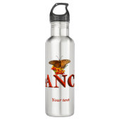 Personaliseer Dansbord met vlinders Waterfles (Voorkant)