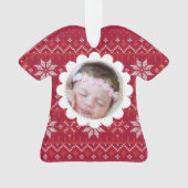 Personaliseer de 1e Kerstfoto van Jenny Ornament (achterkant)