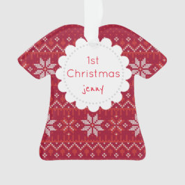 Personaliseer de 1e Kerstfoto van Jenny Ornament