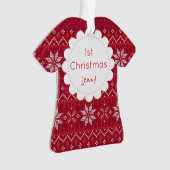 Personaliseer de 1e Kerstfoto van Jenny Ornament (voorkant)