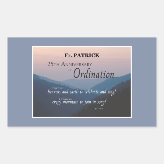 Personaliseer de 25e Congraten van de Orde van het Rechthoekige Sticker (Voorkant)