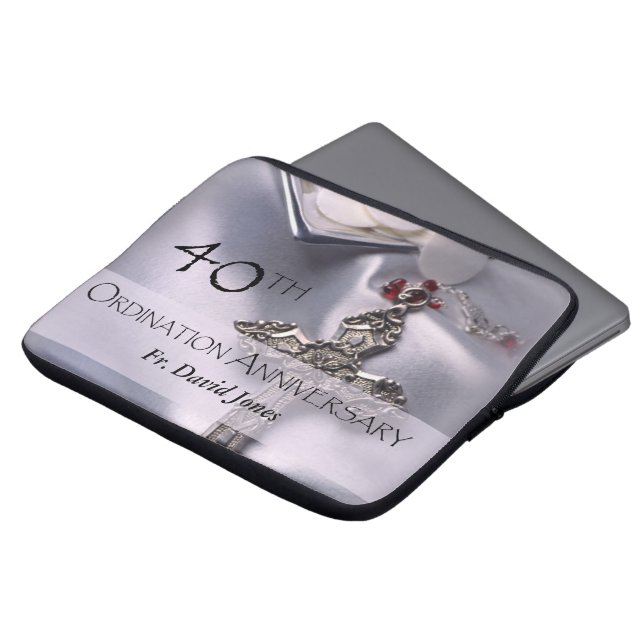 Personaliseer de 40ste Congraten van het Jubileum  Laptop Sleeve (Voorkant top)