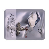 Personaliseer de 40ste Congraten van het Jubileum Magneet (Horizontaal)