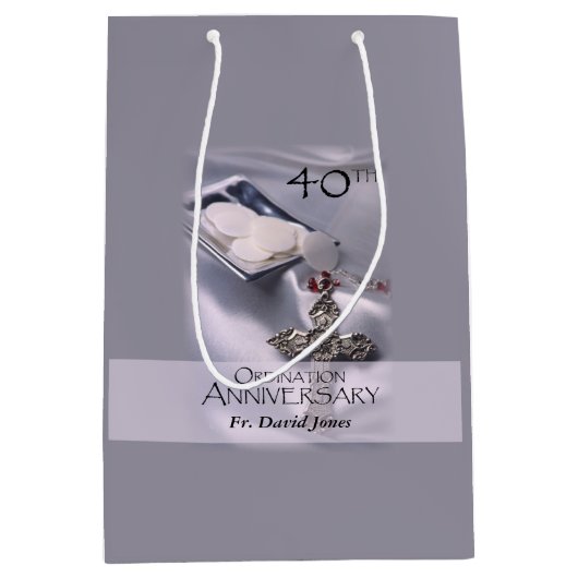 Personaliseer de 40ste Congraten van het Jubileum  Medium Cadeauzakje (Voorkant)