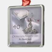 Personaliseer de 40ste Congraten van het Jubileum Metalen Ornament (Links)