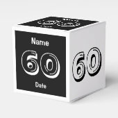 Personaliseer de 60e Birthday Favor Box Bedankdoosjes (Voorkant Zijde)