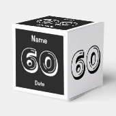 Personaliseer de 60e Birthday Favor Box Bedankdoosjes (Achterkant)