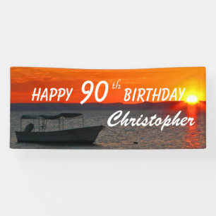 Personaliseer de 90ste Zonsondergang van de Spandoek
