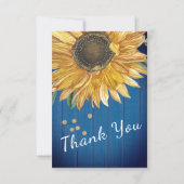 Personaliseer de Aangepaste Rustic Sunflower Barn Bedankkaart (Achterkant)