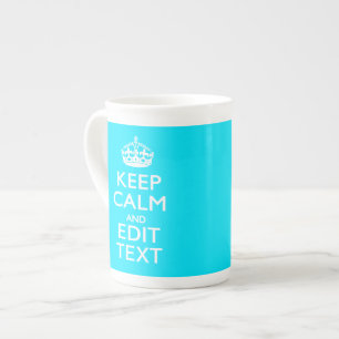 Personaliseer de Accent van Calm Jouw tekst Turquo Porselein Kop