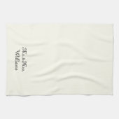 Personaliseer de achternaam van het paar Mr & Mrs  Theedoek (Horizontaal)