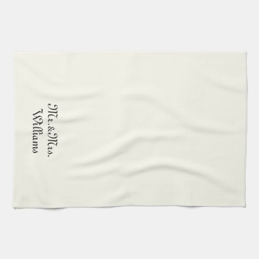 Personaliseer de achternaam van het paar Mr & Mrs  Theedoek (Horizontaal)