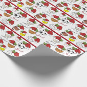 Personaliseer de Balls van de Sport van de Speler Cadeaupapier (Hoek)