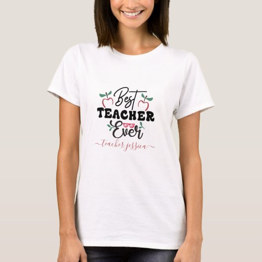 Personaliseer de beste typografie ooit t-shirt (Voorkant)