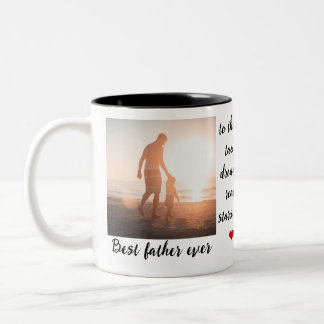 Personaliseer de beste vader ooit voor vaderdag tweekleurige koffiemok
