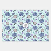 Personaliseer de Bloemen van de Naam van de Dag in Inpakpapier Vel (Voorkant 3)