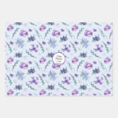 Personaliseer de Bloemen van de Naam van de Dag in Inpakpapier Vel (Voorkant 2)