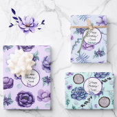 Personaliseer de Bloemen van de Naam van de Dag in Inpakpapier Vel