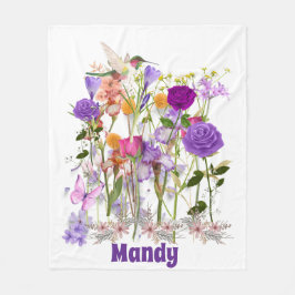 Personaliseer de bloemen van het hart fleece deken