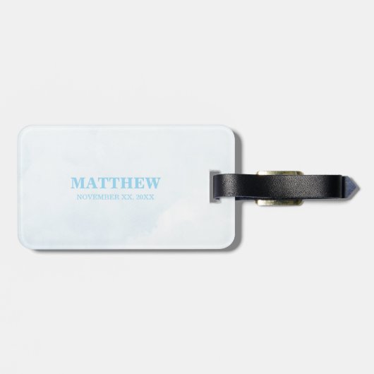 Personaliseer de Blue First Heilige Communityinter Bagagelabel (Achterkant horizontaal)