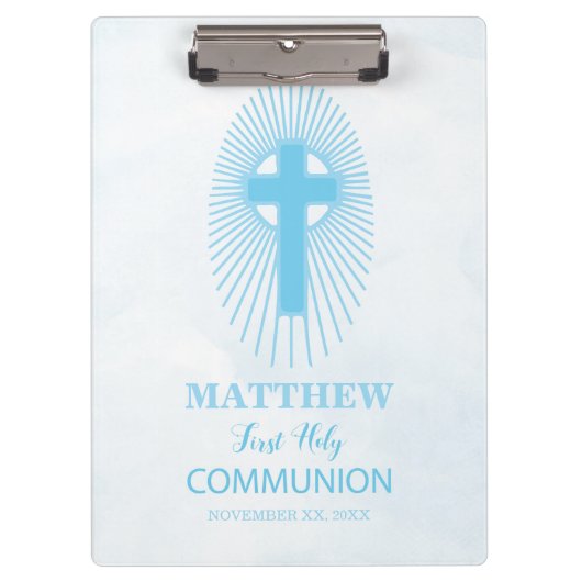 Personaliseer de Blue First Heilige Communityinter Klembord (Voorkant)