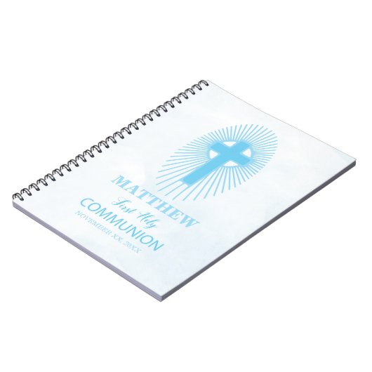 Personaliseer de Blue First Heilige Communityinter Notitieboek (Linkerzijde)