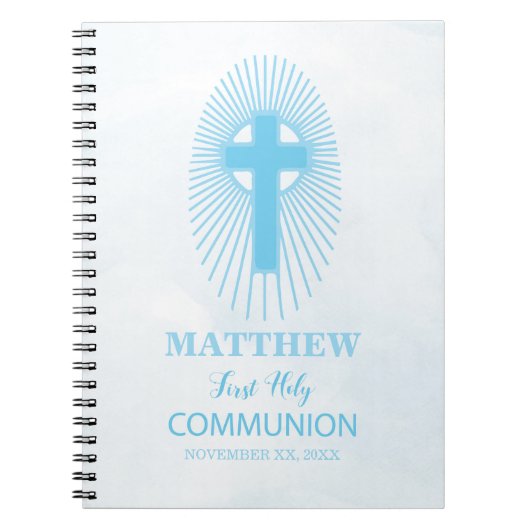 Personaliseer de Blue First Heilige Communityinter Notitieboek (Voorkant)