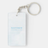 Personaliseer de Blue First Heilige Communityinter Sleutelhanger (achterkant)