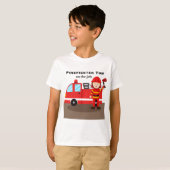 Personaliseer de brandweerman van de Rode Brandwee T-shirt (Voorkant volledig)