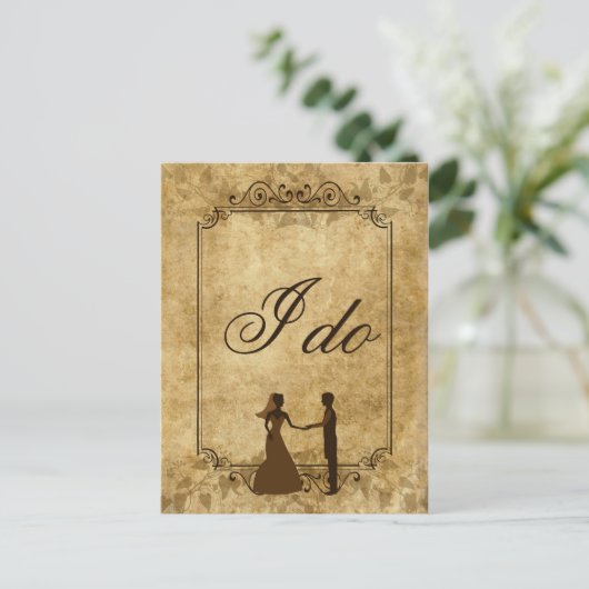 Personaliseer de  bruid van de papieren bruiloft d briefkaart (Staand voorkant)