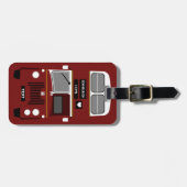 Personaliseer de bus Retro Edinburgh Double Decker Bagagelabel (Voorkant horizontaal)