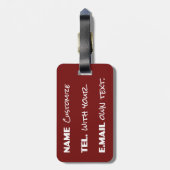 Personaliseer de bus Retro Edinburgh Double Decker Bagagelabel (Achterkant verticaal)