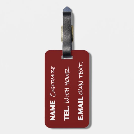 Personaliseer de bus Retro Edinburgh Double Decker Bagagelabel (Achterkant verticaal)