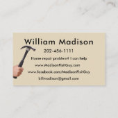 Personaliseer de Contractor van de Reparatie van h Visitekaartje (Achterkant)