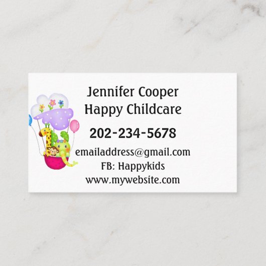 Personaliseer de cursus dagopvang van leerkrachten visitekaartje (Achterkant)