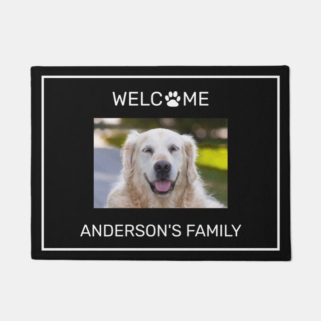 Personaliseer de Deurmat van de Hondenfoto (Voorkant)