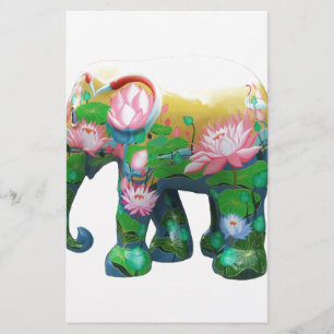 Personaliseer de Dierlijke Bloemen van Afrika van Briefpapier