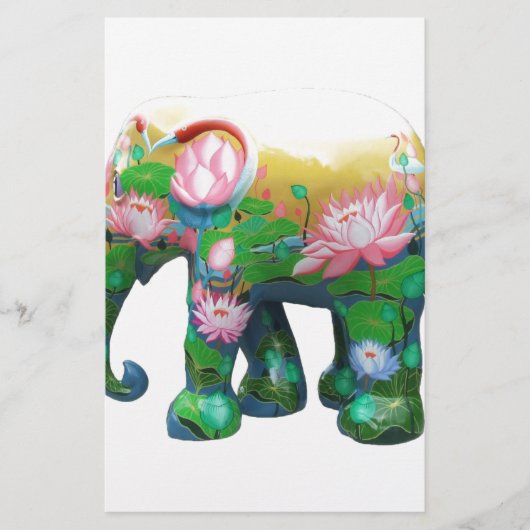 Personaliseer de Dierlijke Bloemen van Afrika van Briefpapier (Voorkant)