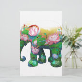 Personaliseer de Dierlijke Bloemen van Afrika van Briefpapier (Staand voorkant)