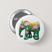Personaliseer de Dierlijke Bloemen van Afrika van Ronde Button 5,7 Cm (Voorkant /achterkant)