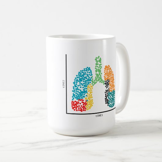 Personaliseer de Genomics Single Cell Lungs Koffiemok (Voorkant rechts)