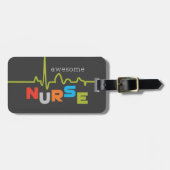 Personaliseer de Geweldige verpleegkundige op de d Bagagelabel (Voorkant horizontaal)